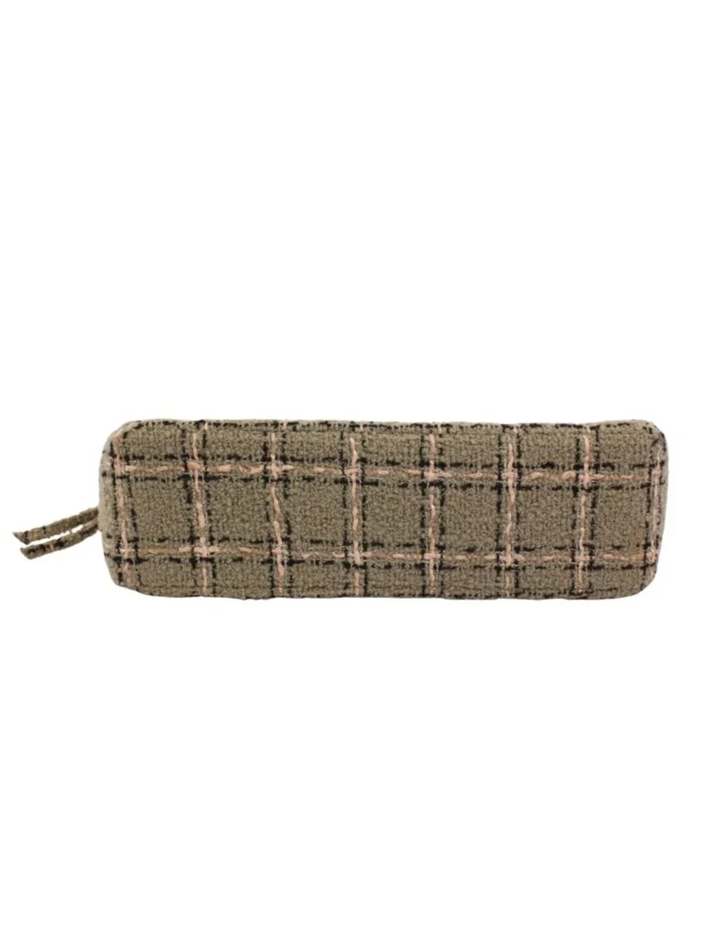 Chanel Tweed Pink Beige Shoulder Bag Gold